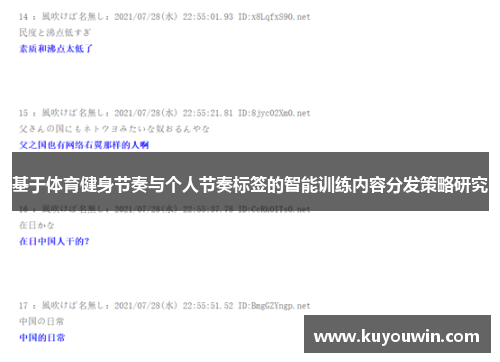基于体育健身节奏与个人节奏标签的智能训练内容分发策略研究